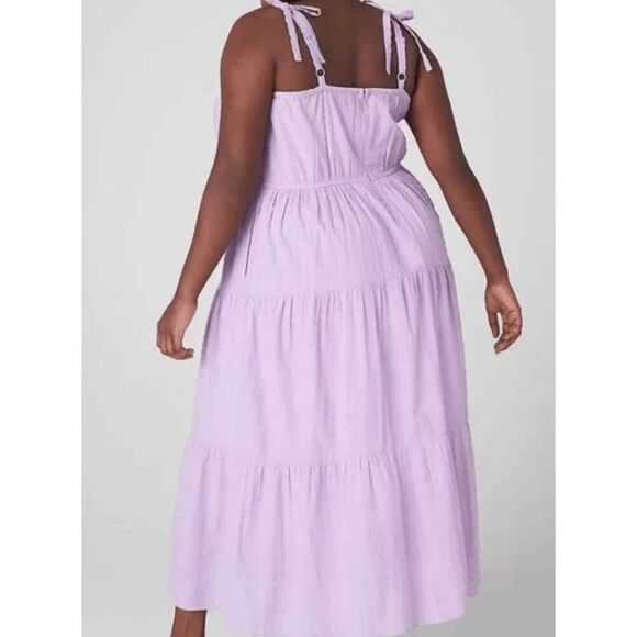 Lane Bryant NWT Tie-Strap Tiered Maxi Dress - Picture 4 of 4